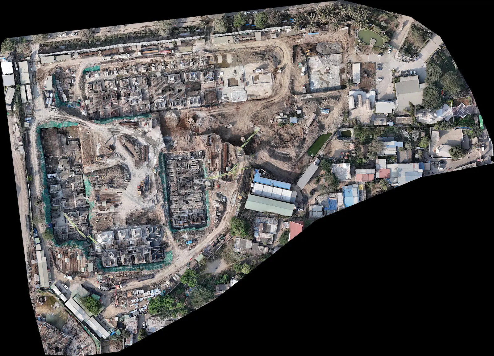Drone construction progress monitoring orthomosaic by AerialPhotoIndia Pune